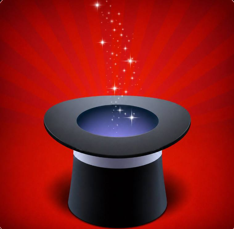 A magician's hat filled with starlight
